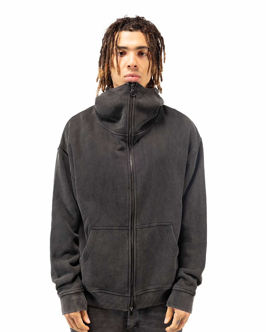 Unheard Voices Vol. I - Washed Balaclava Zip-Hoodie