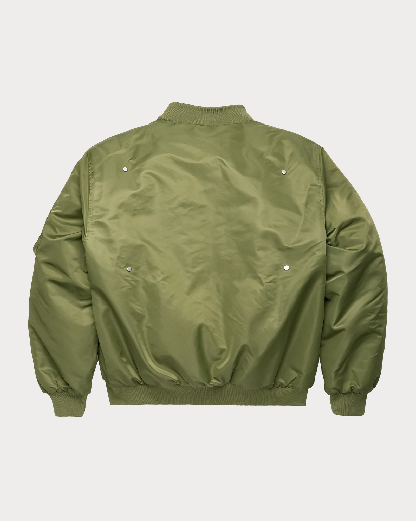 DESOCIALIZED: HOODED GREEN BOMBER JACKET WITH PATCHES