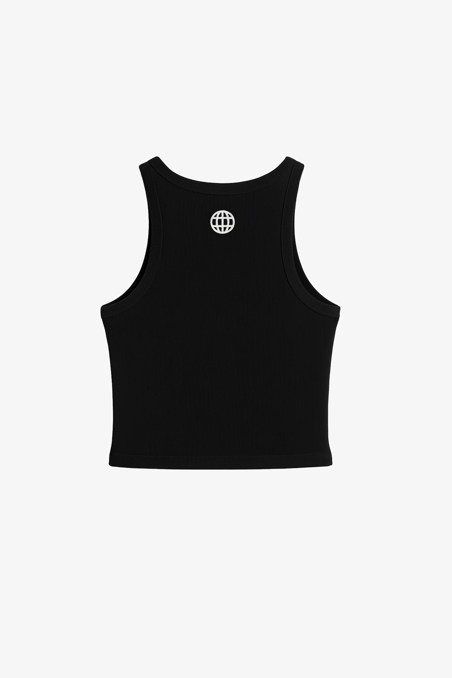 Basic Logo Crop Tanktop in Black