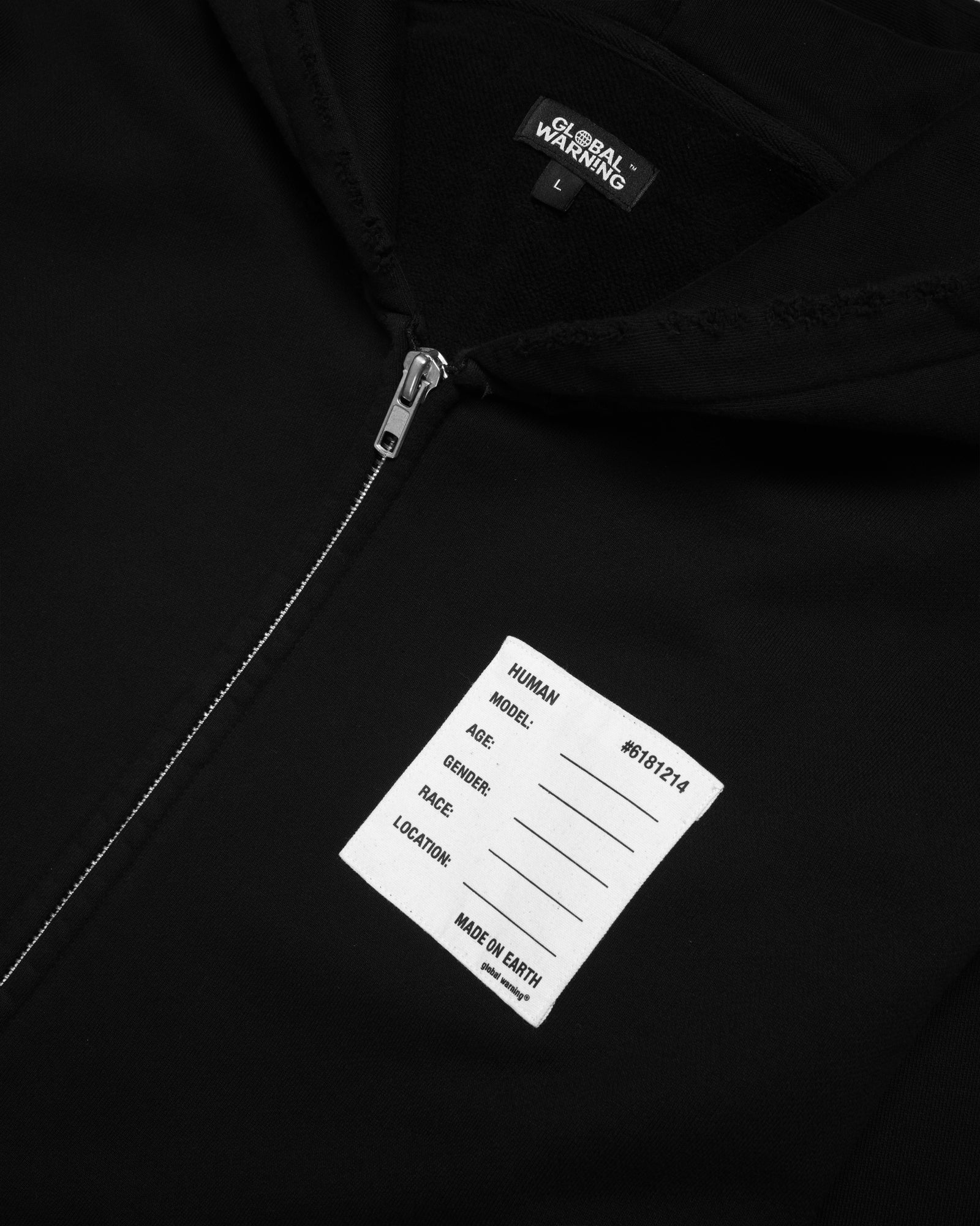 MADE ON EARTH DISTRESSED ZIP-HOODIE