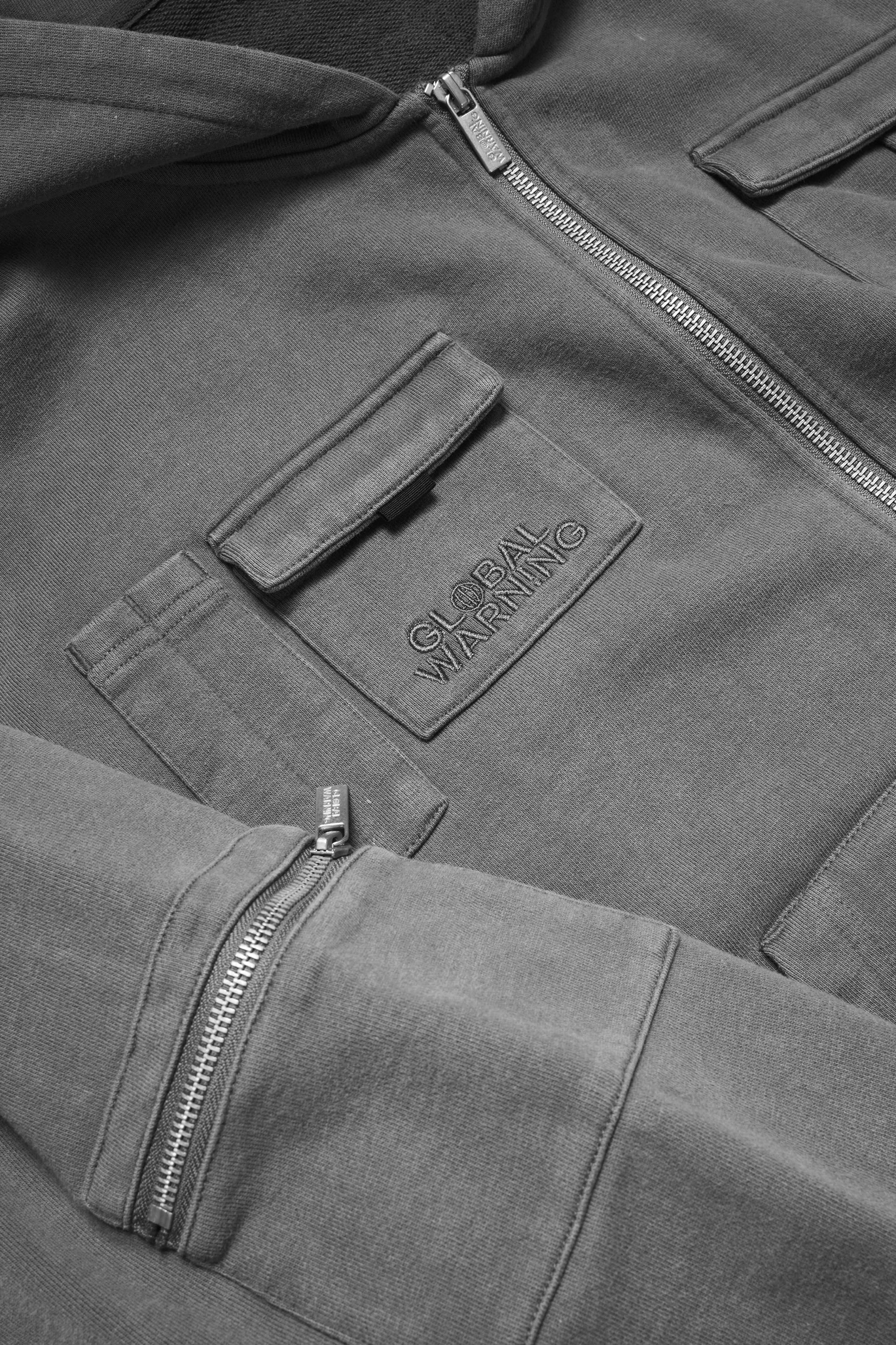 CARGO POCKET ZIP-HOODIE – GLOBAL WARNING
