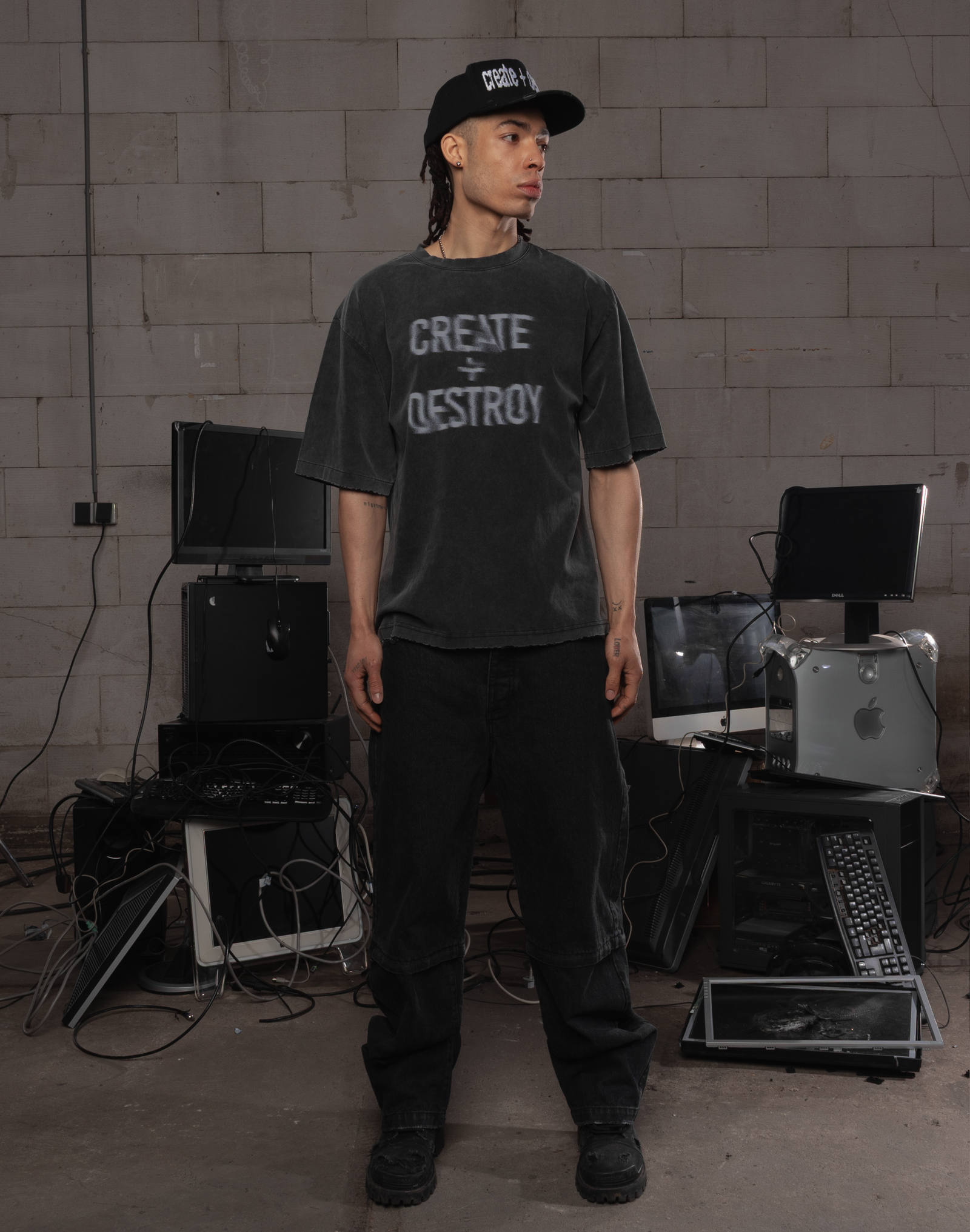 CREATE + DESTROY VINTAGE WASHED T-SHIRT