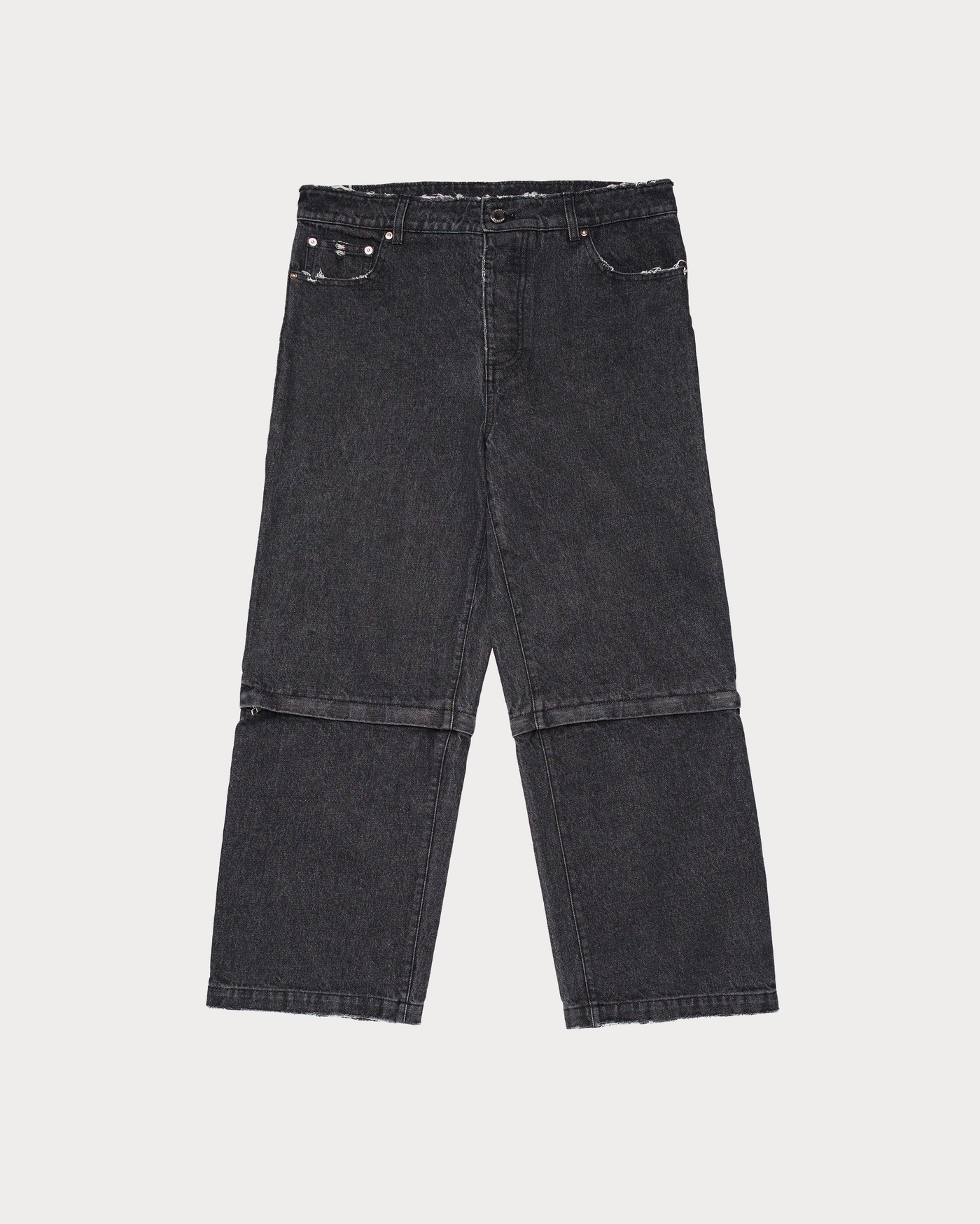 DESOCIALIZED ZIP-OFF DENIM JEANS