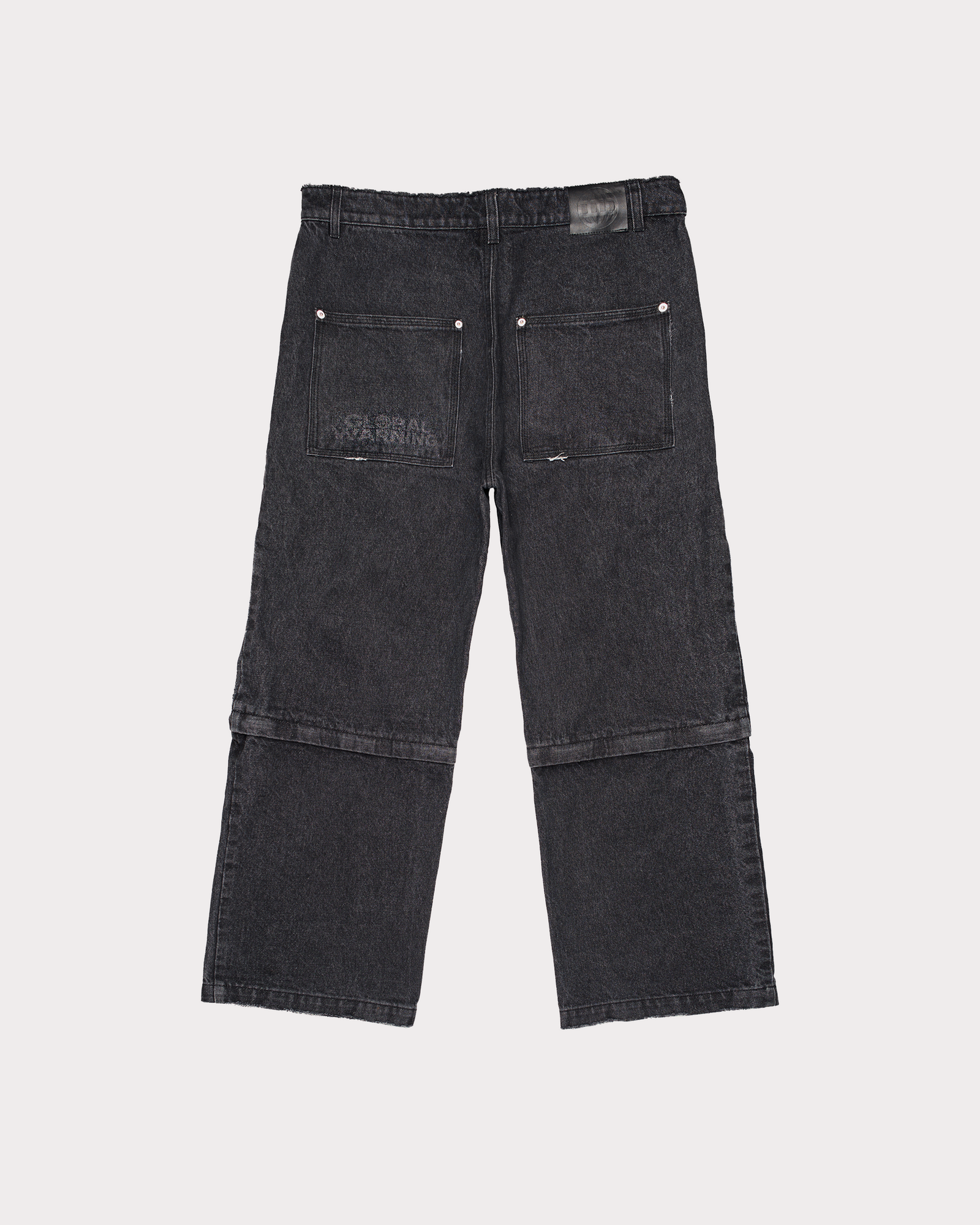 DESOCIALIZED ZIP-OFF DENIM JEANS