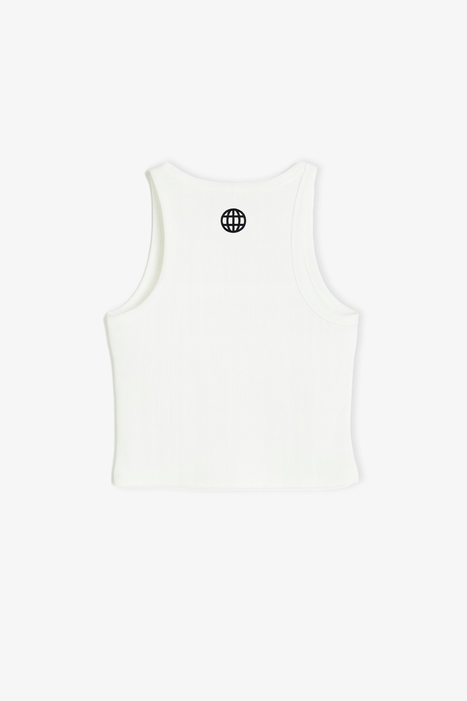 Basic Logo Crop Tanktop in White
