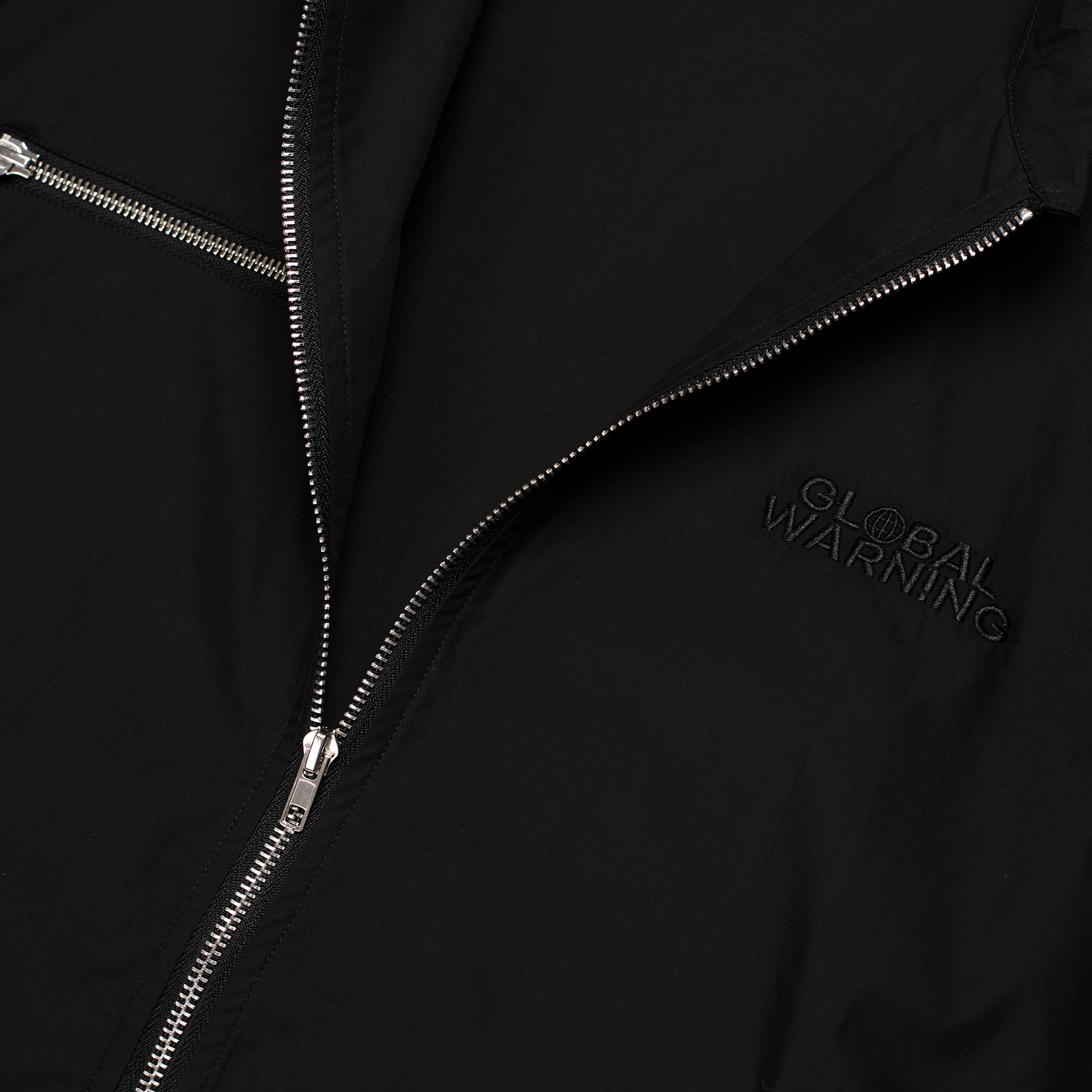 DESOCIALIZED BLACK BOXY ZIP SHIRT